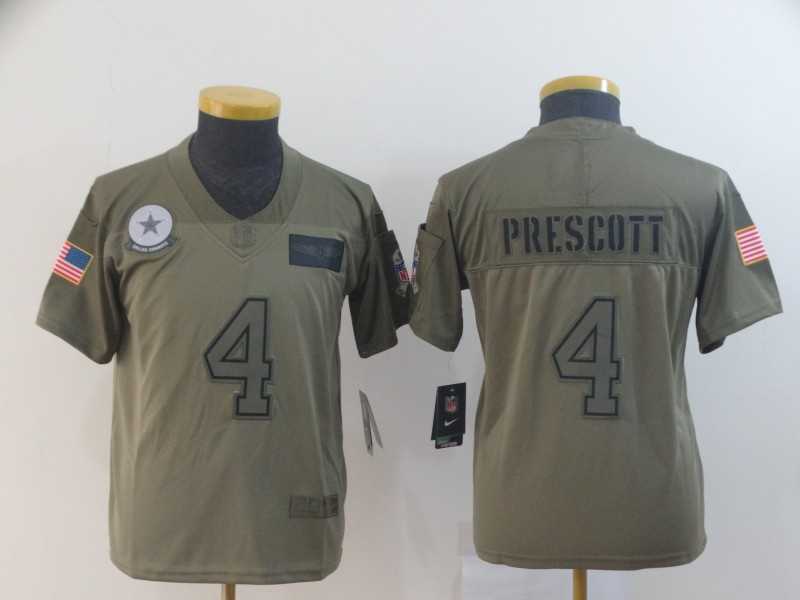 Youth Nike Cowboys 4 Dak Prescott 2019 Olive Salute To Service Limited Jersey,We sell and wholesale Youth Nike Cowboys 4 Dak Prescott 2019 Olive Salute To Service Limited Jersey on line form chian!